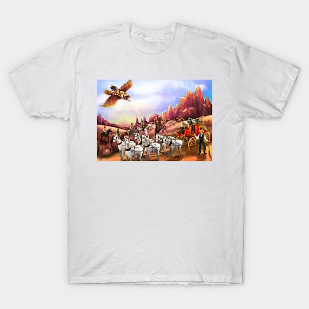 The Stagecoach Robbery T-Shirt by reynoldjay